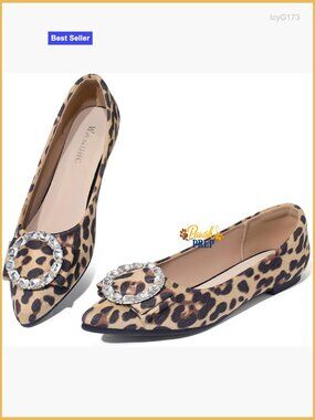 Womens Rhinestone Pointy Toe Flats Slip On Comfort Work Shoes
